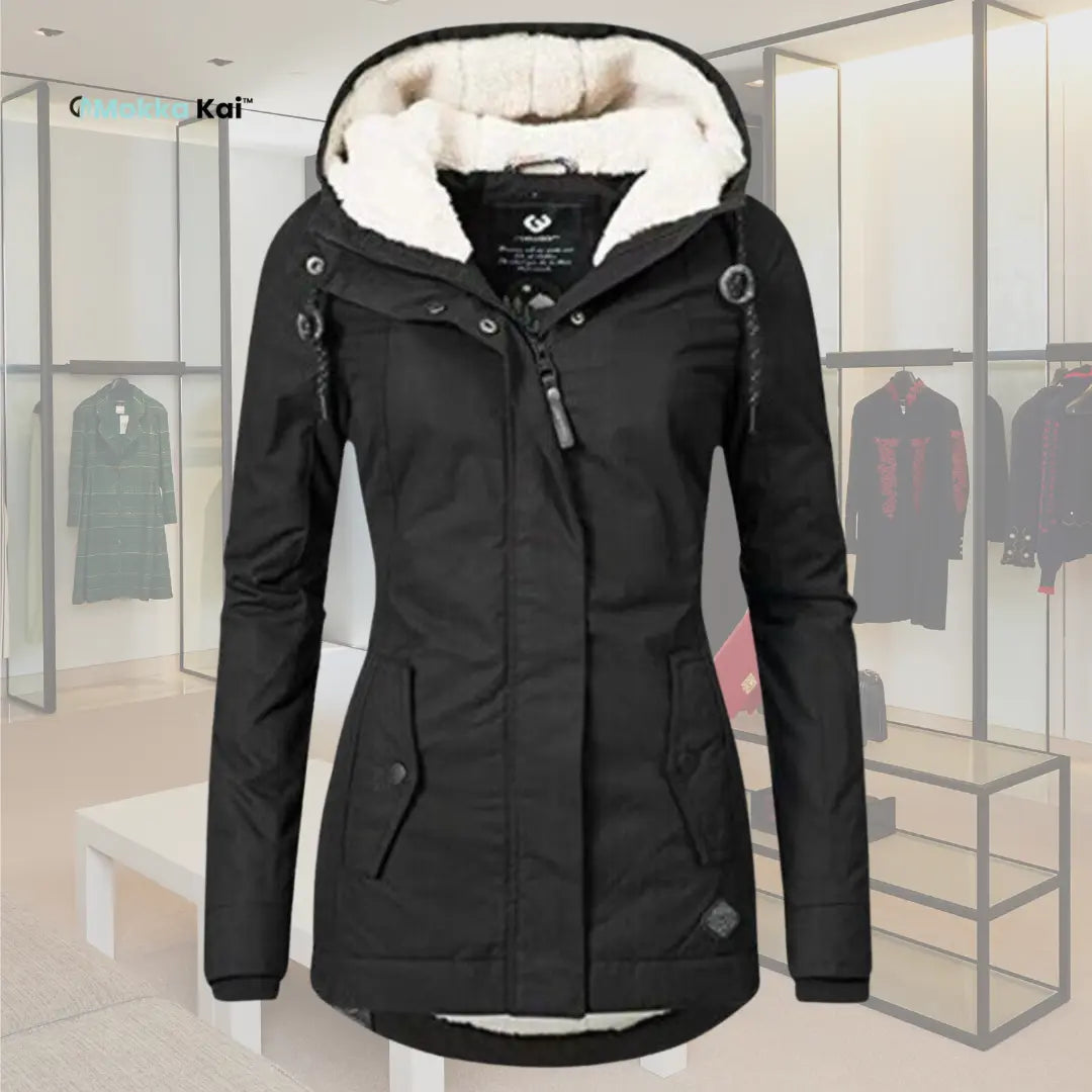 Jenna - Warmer Baumwoll-Sherpa-Hoodie für Damen MOKKAKAI