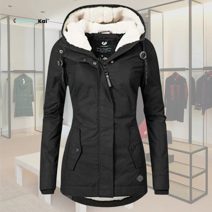 Jenna - Warmer Baumwoll-Sherpa-Hoodie für Damen MOKKAKAI