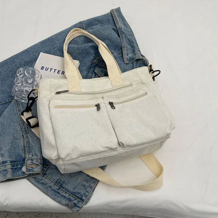 Amalia™ – Stilvolli Tote Bag us Kordschtoff MOKKAKAI