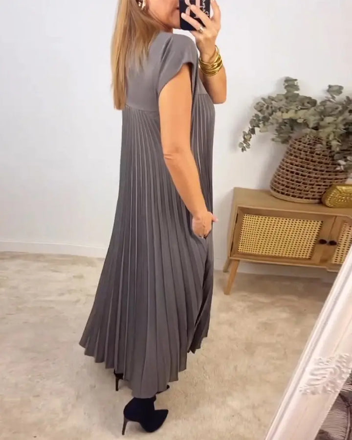 Camilla™ | Ärmelloses Kleid mit schicken Falten MOKKAKAI