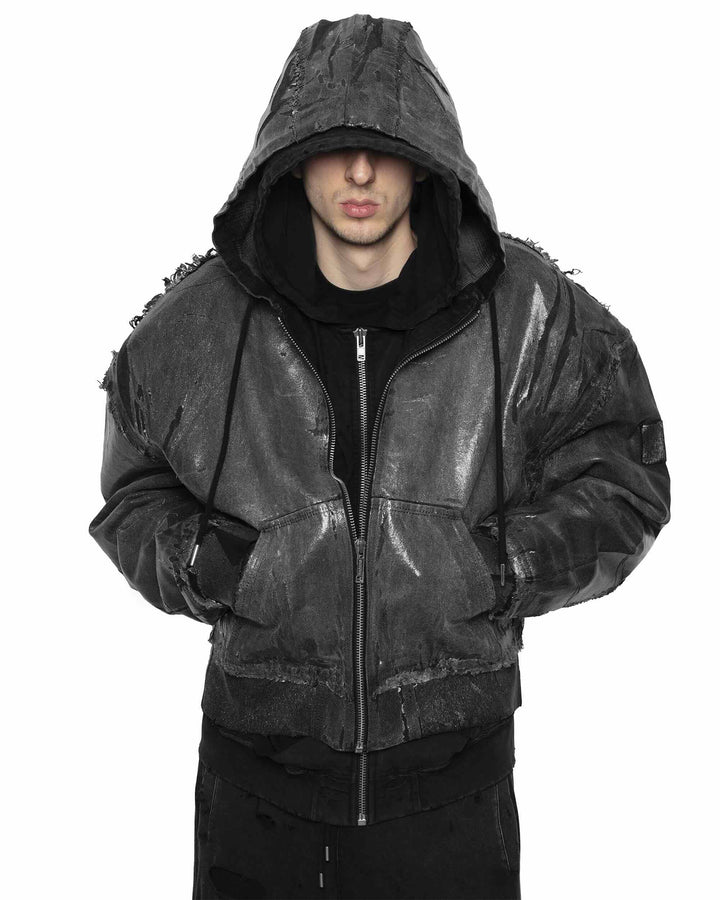 Black Waxed Bomber MOKKAKAI
