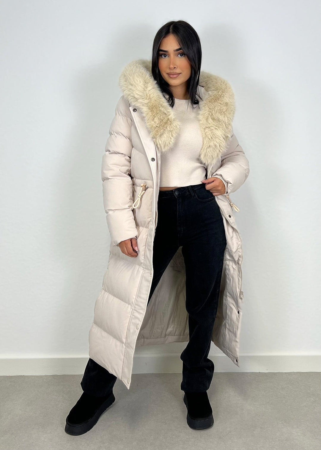 Lorenzo Langer Parka mit Kunstfell MOKKAKAI