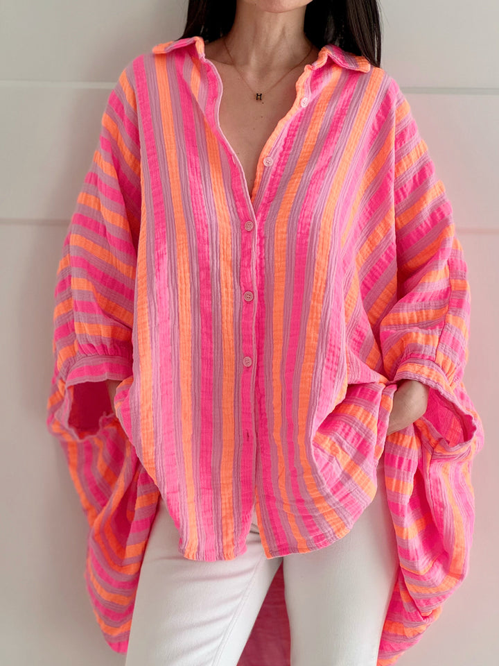 COLORWAVE™ – Oversize Bluse mit Print MOKKAKAI