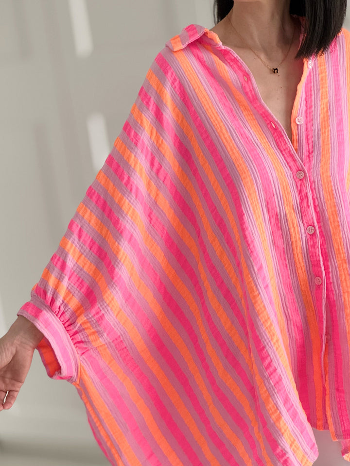 COLORWAVE™ – Oversize Bluse mit Print MOKKAKAI