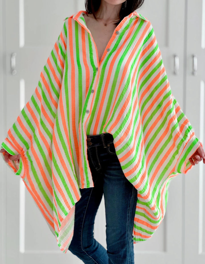 COLORWAVE™ – Oversize Bluse mit Print MOKKAKAI