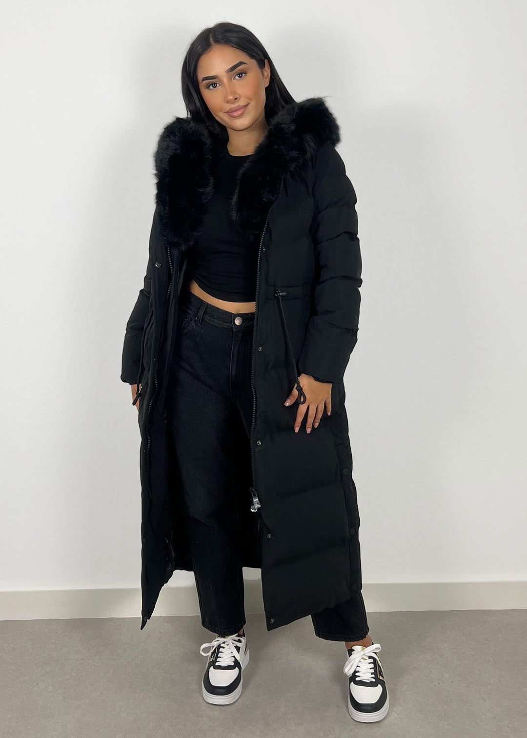 Lorenzo Langer Parka mit Kunstfell MOKKAKAI