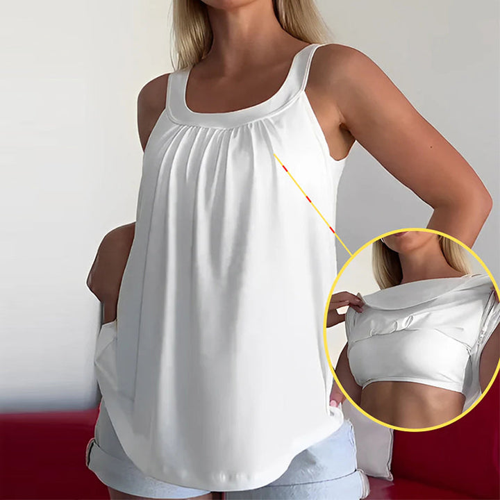 Top trägerlos plissiert einfarbig MOKKAKAI