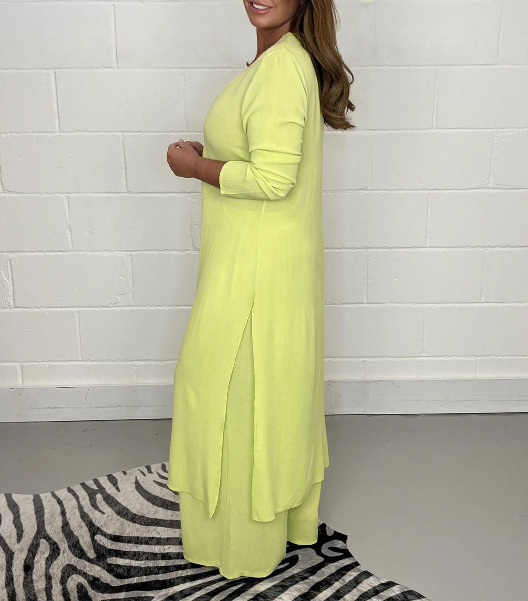 Carla™ | V-Ausschnitt Schlitz Lässiges Zweiteiliges Set MOKKAKAI