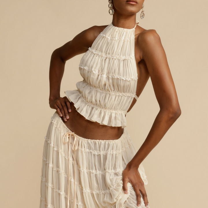 Jeanette™ | Haltertop- und Rock-Set MOKKAKAI