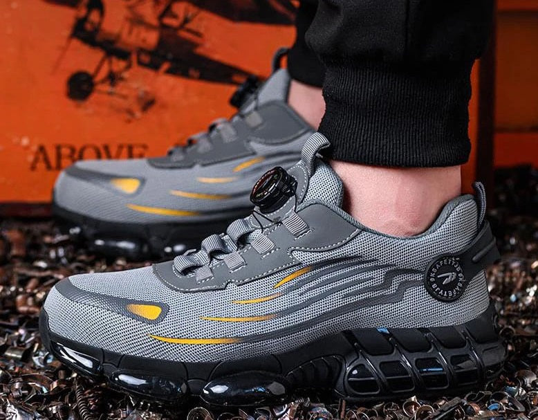 SteelfootSteg™ Ultraleichte, langlebige Schutzschuhe mit Stahlkappe und drehbarer Schnalle MOKKAKAI