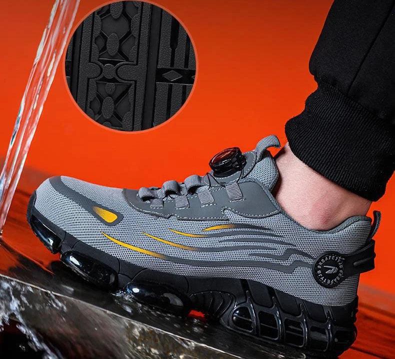 SteelfootSteg™ Ultraleichte, langlebige Schutzschuhe mit Stahlkappe und drehbarer Schnalle MOKKAKAI