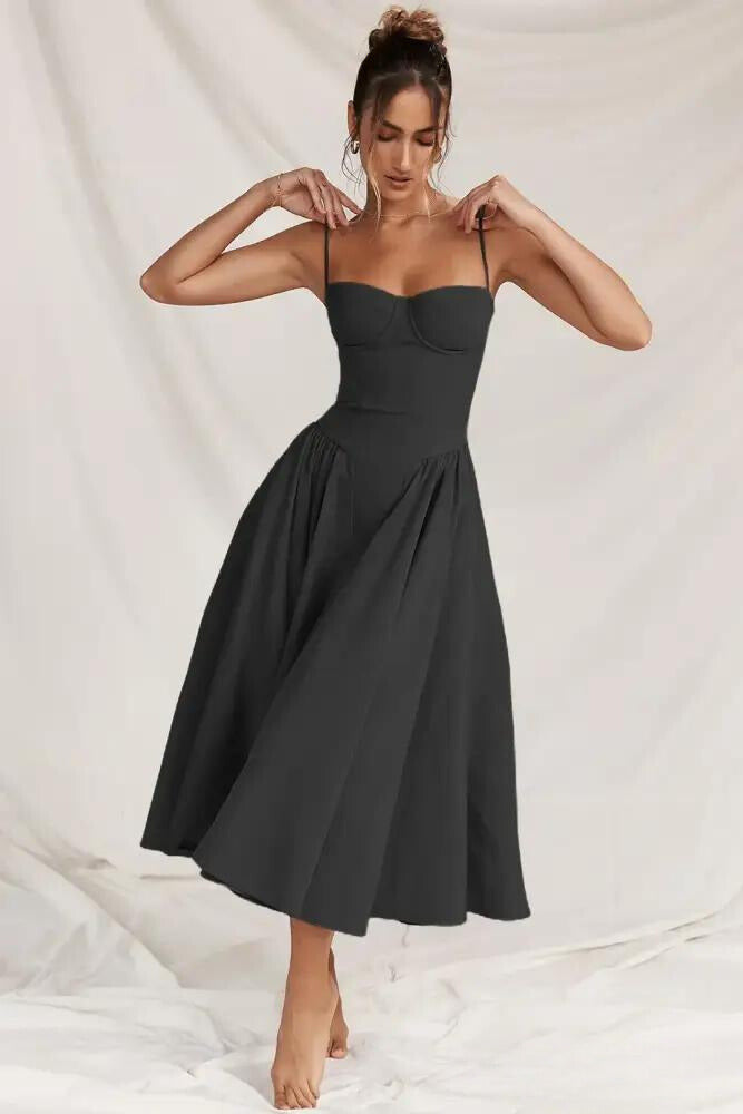 Omnia™ | Ärmelloses Midikleid mit Korsettpassform MOKKAKAI