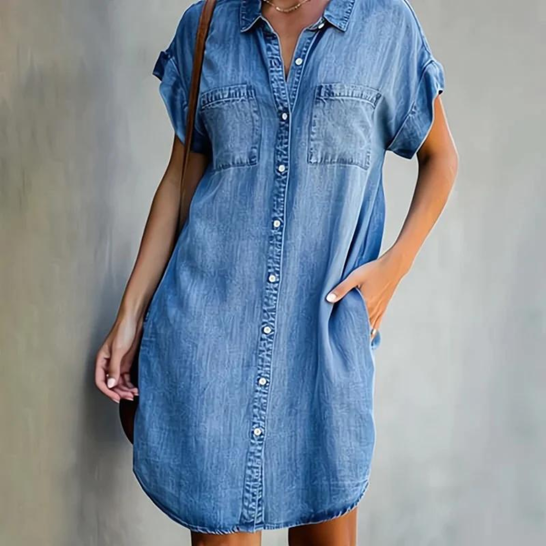 Luna™ | Chic Denim-Kleid MOKKAKAI
