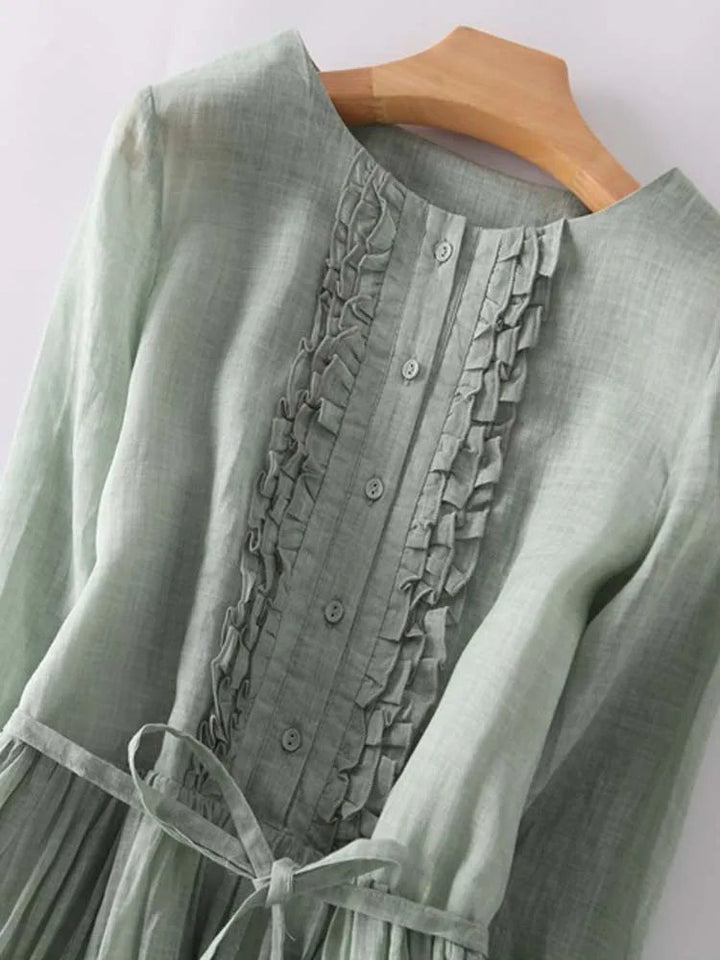 Laureen | Elegantes Leinenkleid MOKKAKAI