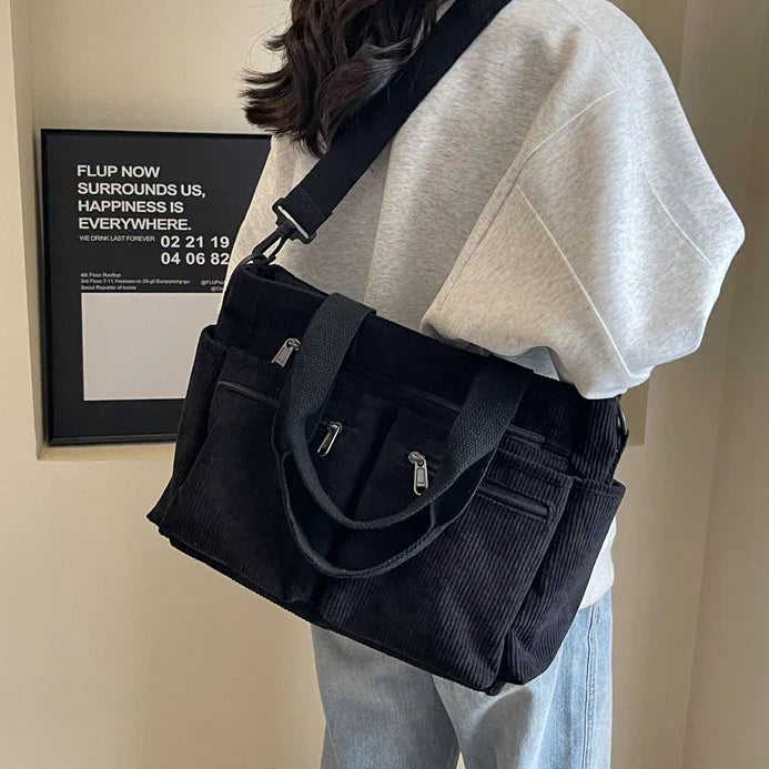 Amalia™ – Stilvolli Tote Bag us Kordschtoff MOKKAKAI