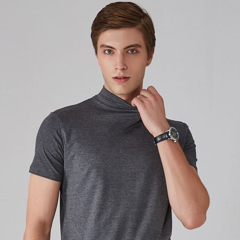 Lorenz - Hochgeschlossenes Slim-Fit-T-Shirt für Herren MOKKAKAI
