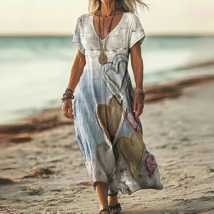 Vintage-Kleid Mit Herz-Print MOKKAKAI