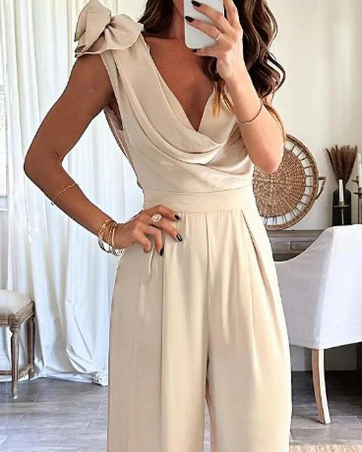 Madelyn | Jumpsuit mit Wasserfall-Ausschnitt MOKKAKAI