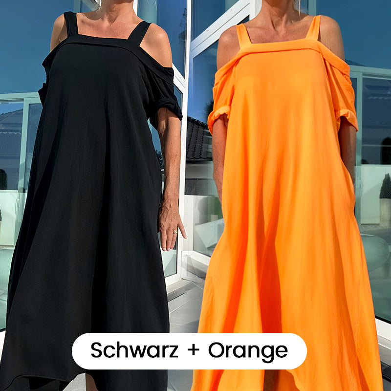 Lässiges Maxikleid mit offenen Schultern für Damen MOKKAKAI
