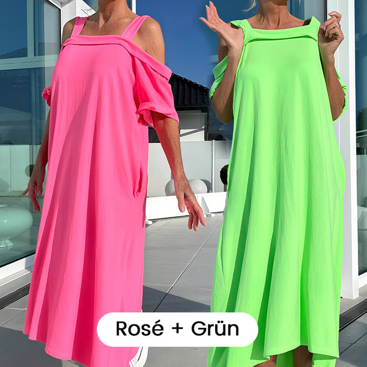 Lässiges Maxikleid mit offenen Schultern für Damen MOKKAKAI