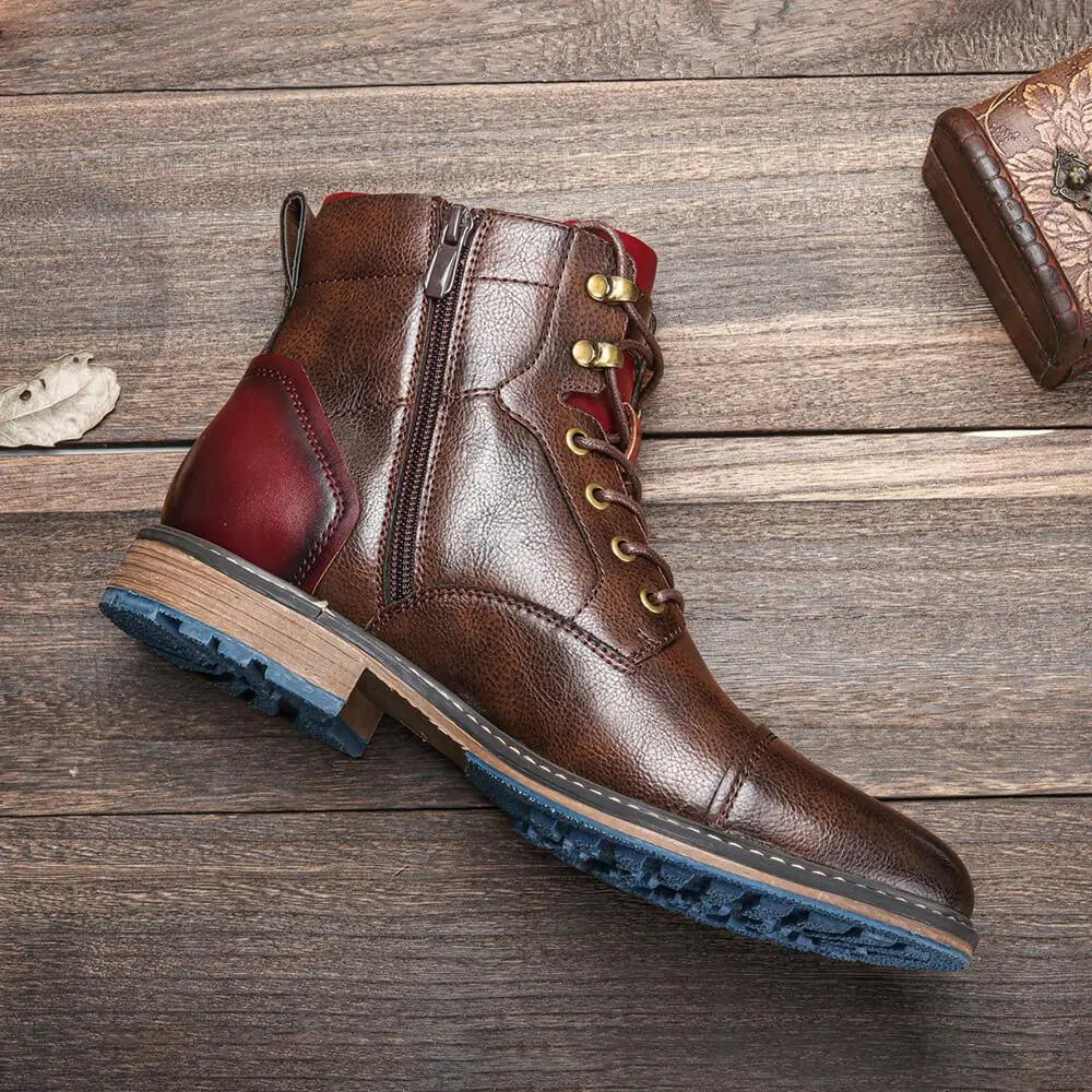 Leo™ - Handgefertigte Premium Oxford-Stiefel aus Leder MOKKAKAI