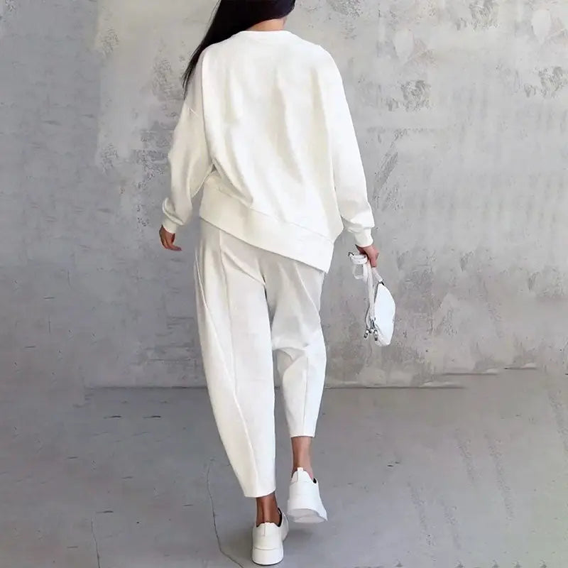 Lex - Langarm mit rundem Hals & Hose 2-teiliger Set MOKKAKAI