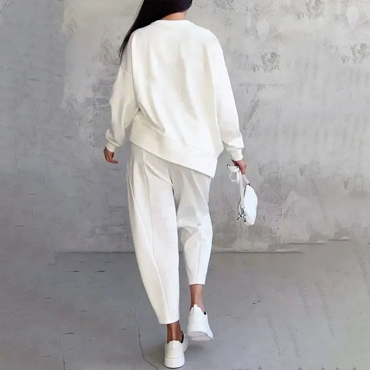 Lex - Langarm mit rundem Hals & Hose 2-teiliger Set MOKKAKAI