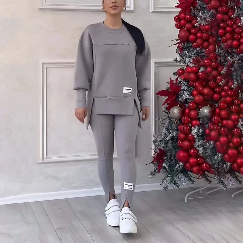 Elle Lässiges Damen-Sweatshirt-Leggings-Set MOKKAKAI