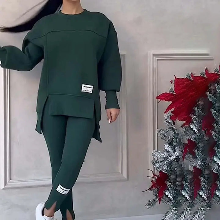 Elle Lässiges Damen-Sweatshirt-Leggings-Set MOKKAKAI