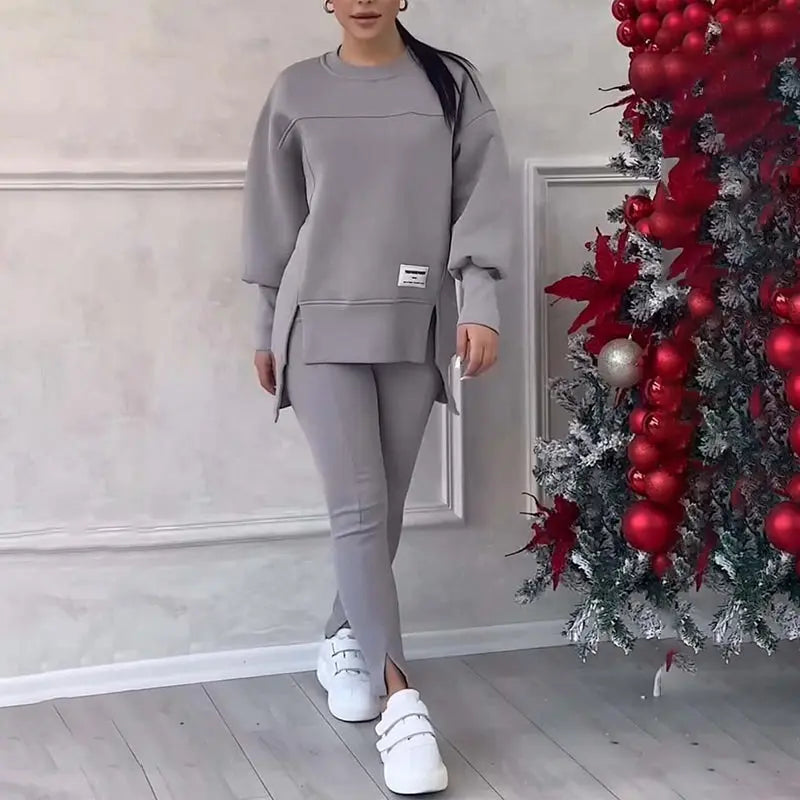 Elle Lässiges Damen-Sweatshirt-Leggings-Set MOKKAKAI