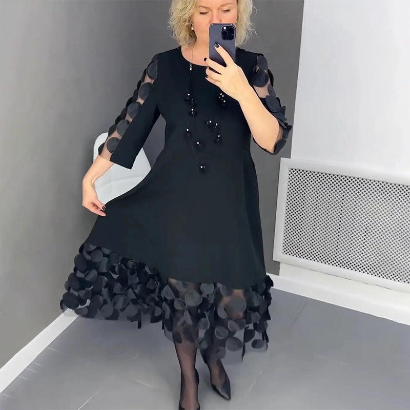 🔥Ausgestelltes Kleid in Übergröße mit Punktedekor MOKKAKAI