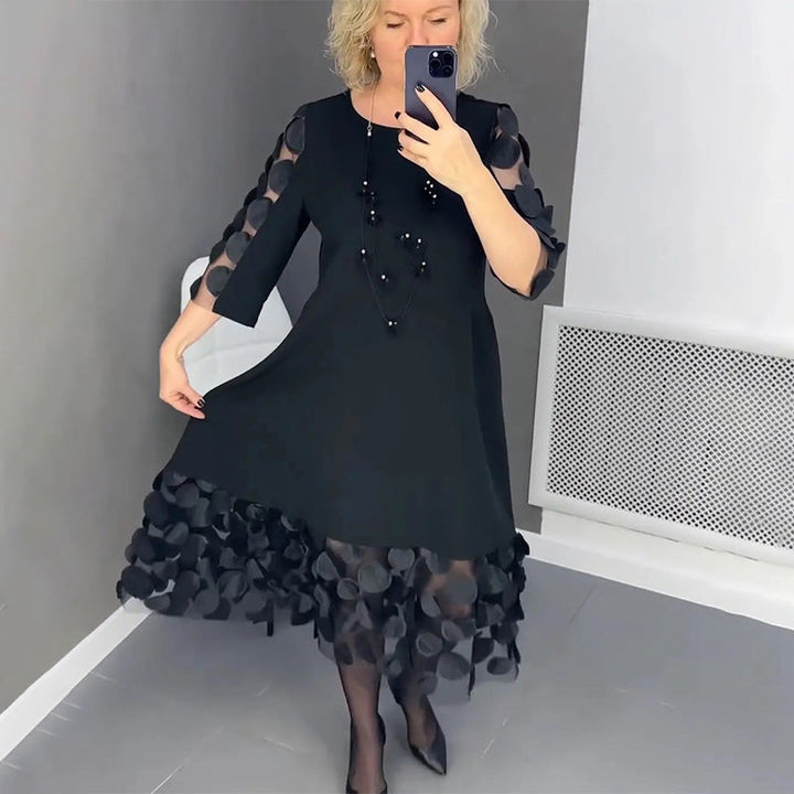 🔥Ausgestelltes Kleid in Übergröße mit Punktedekor MOKKAKAI