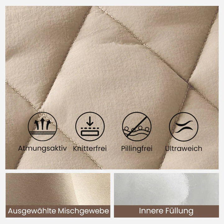 ⏳Begrenzte Zeit 50% Rabatt💥Gestrickte Patchwork-Pufferjacke für Damen MOKKAKAI