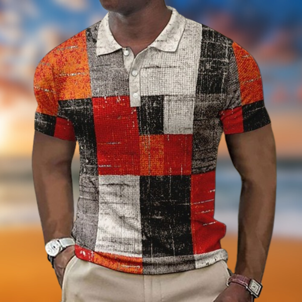 Flavio™ | Kariertes Poloshirt für Männer MOKKAKAI