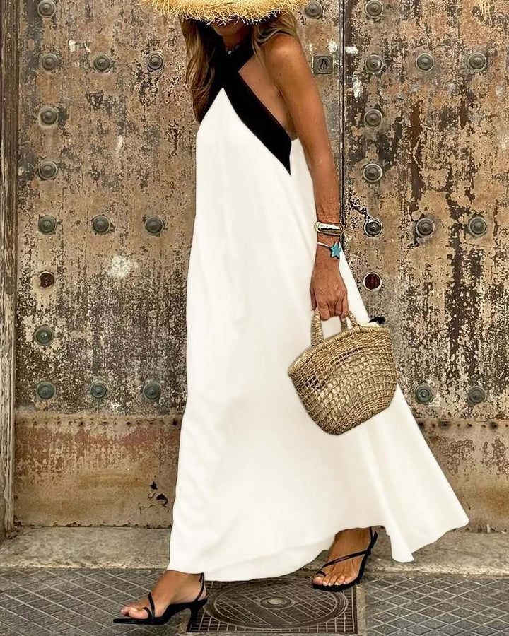 Stella Luxe™ – Langs, Cross-Träger Eleganz Kleid MOKKAKAI