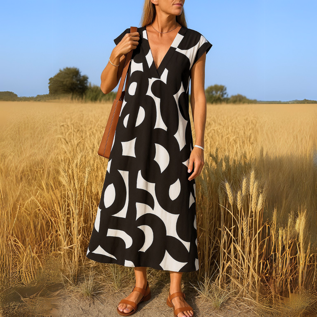 Valérie | Luftiges Kleid mit V-Ausschnitt MOKKAKAI