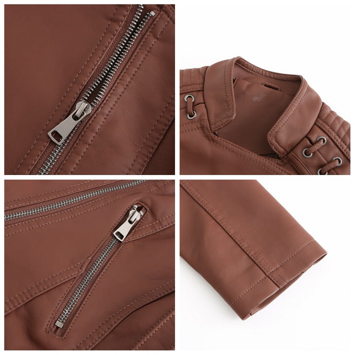 ✨Jacke aus Gewaschenem Lammleder✨kostenlose Lieferung MOKKAKAI