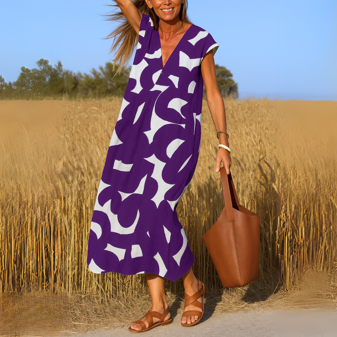 Valérie | Luftiges Kleid mit V-Ausschnitt MOKKAKAI