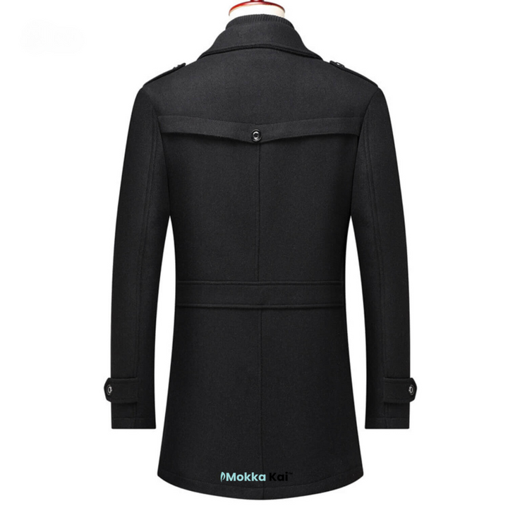 WoolGuard™ Peaky Blinders Wintermantel | Luxuriöser Trenchcoat mit Doppelkragen für Herren – Stilvoll & Warm für den Winter