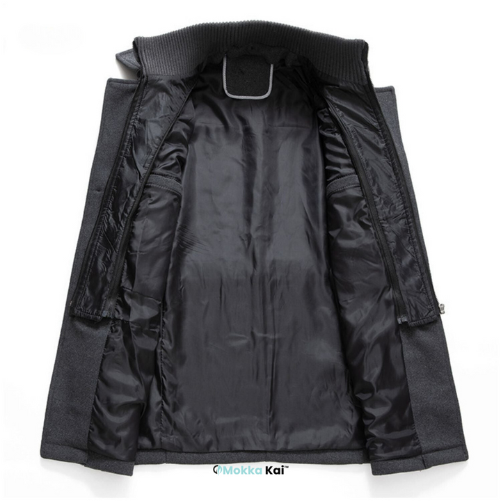 WoolGuard™ Peaky Blinders Wintermantel | Luxuriöser Trenchcoat mit Doppelkragen für Herren – Stilvoll & Warm für den Winter