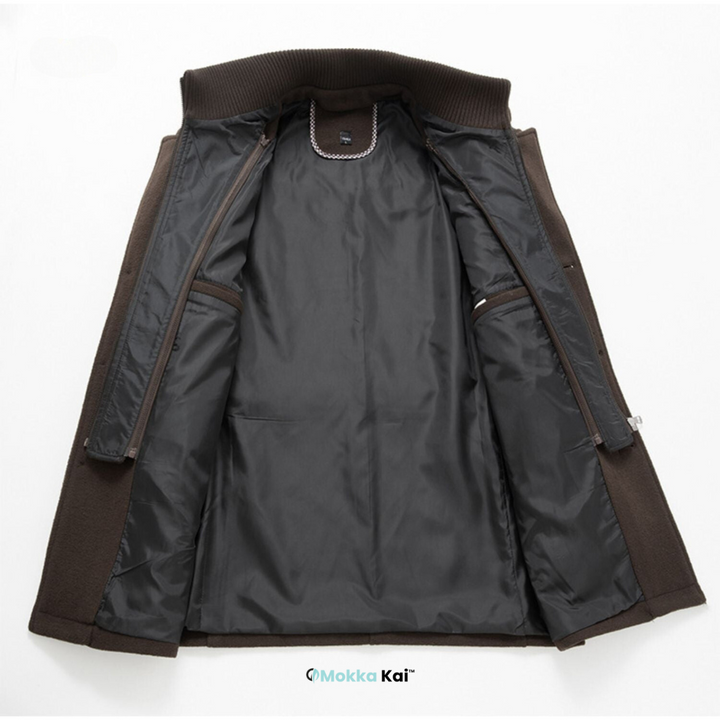 WoolGuard™ Peaky Blinders Wintermantel | Luxuriöser Trenchcoat mit Doppelkragen für Herren – Stilvoll & Warm für den Winter