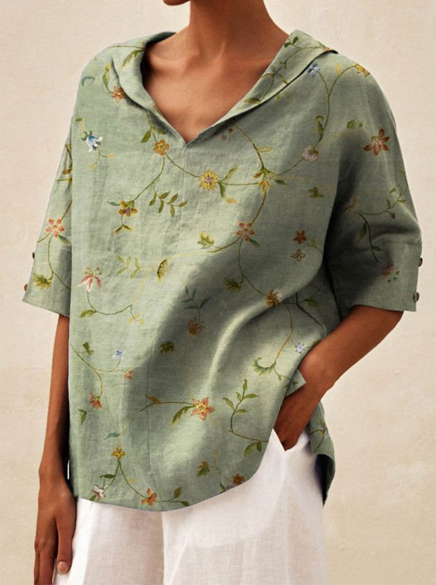 Andrea | Elegantes Top mit V-Ausschnitt MOKKAKAI
