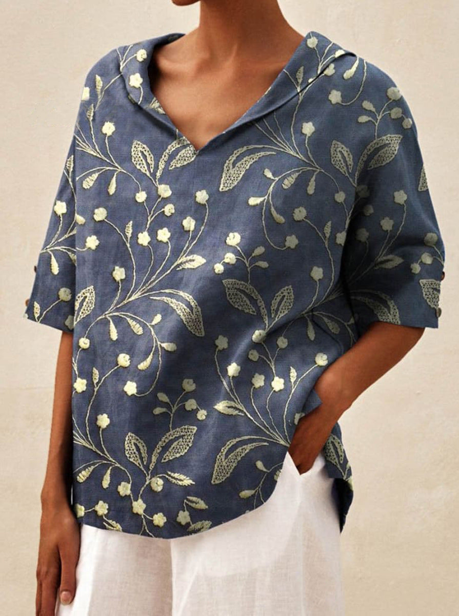 Andrea | Elegantes Top mit V-Ausschnitt MOKKAKAI