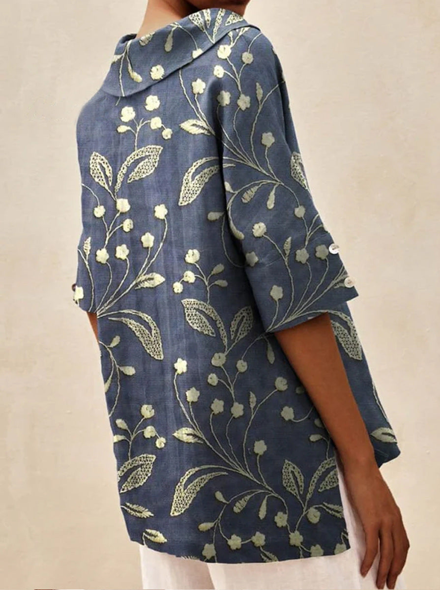 Andrea | Elegantes Top mit V-Ausschnitt MOKKAKAI