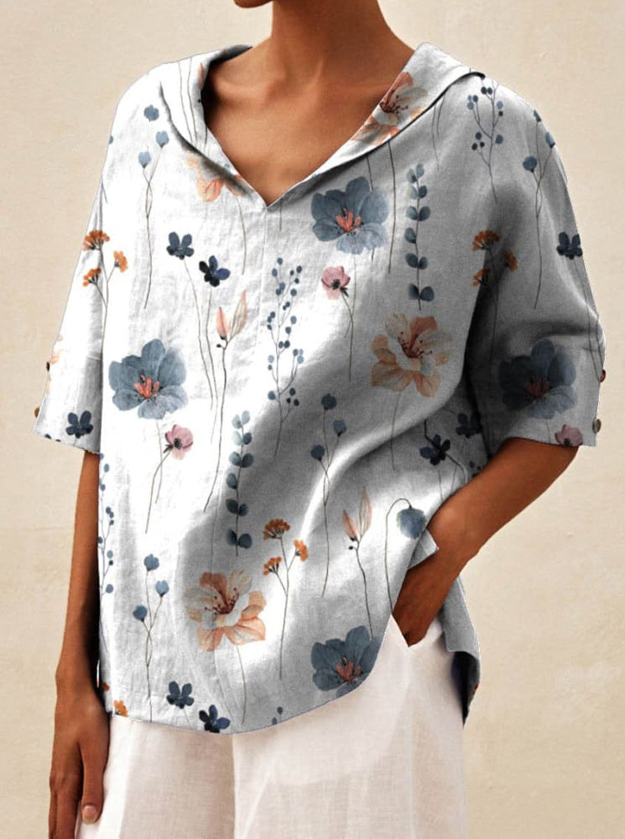 Andrea | Elegantes Top mit V-Ausschnitt MOKKAKAI