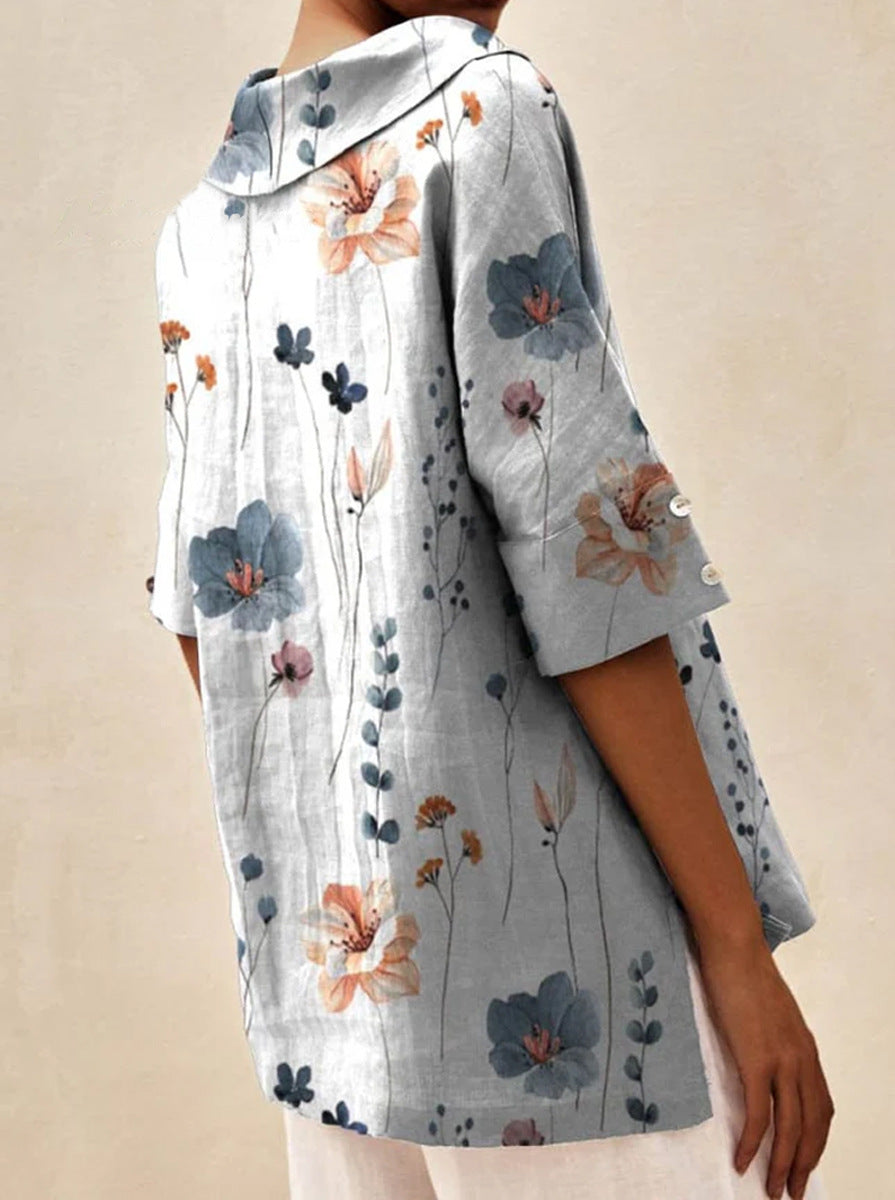 Andrea | Elegantes Top mit V-Ausschnitt MOKKAKAI