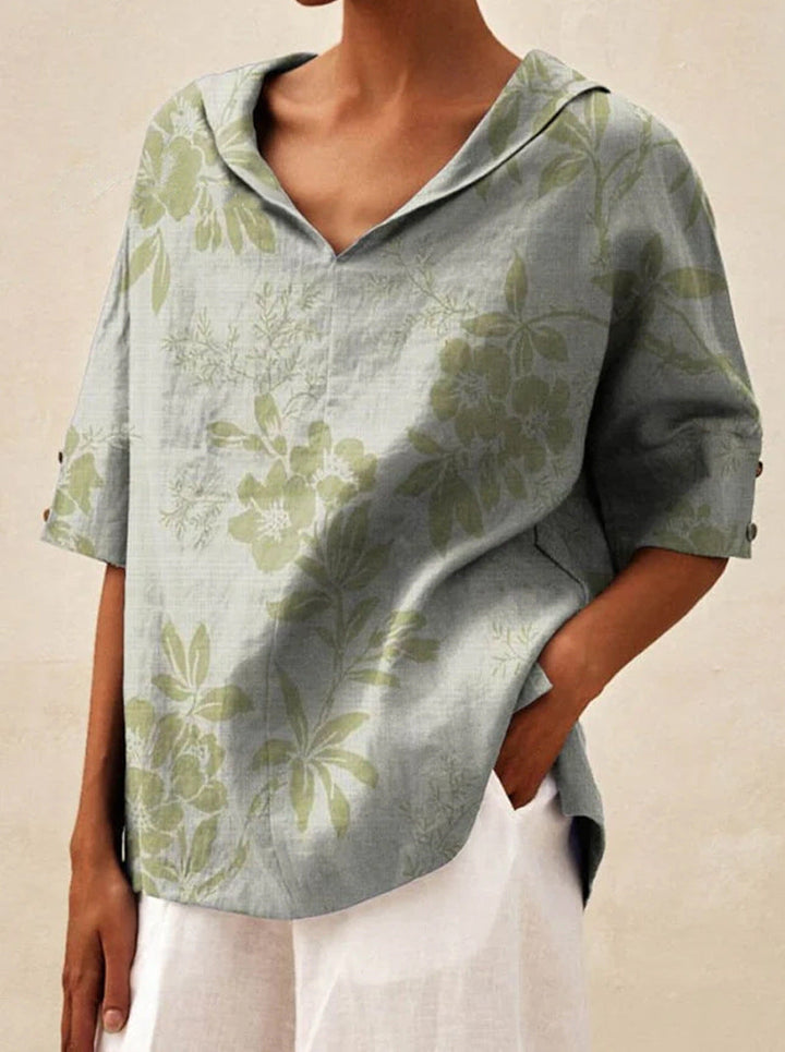 Andrea | Elegantes Top mit V-Ausschnitt MOKKAKAI