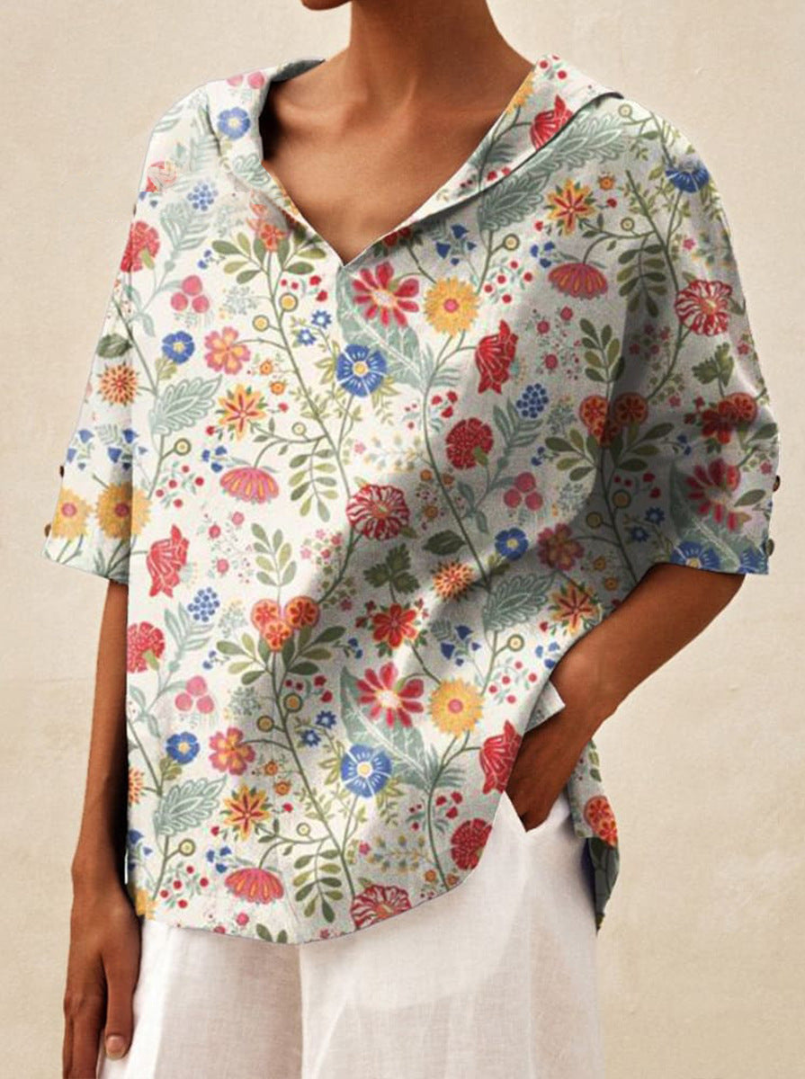 Andrea | Elegantes Top mit V-Ausschnitt MOKKAKAI