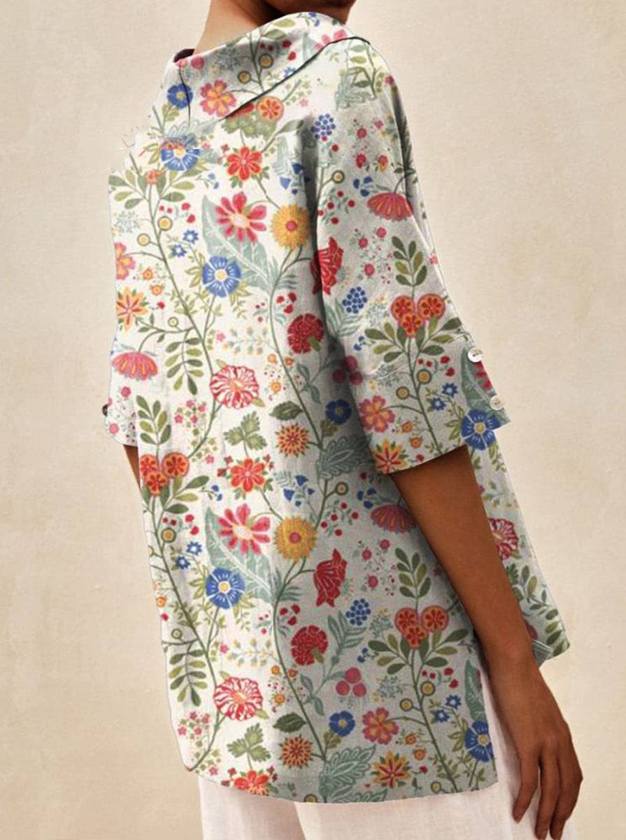Andrea | Elegantes Top mit V-Ausschnitt MOKKAKAI