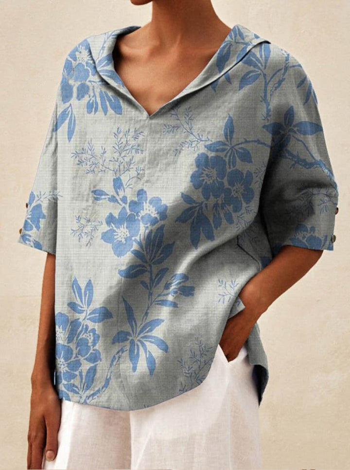 Andrea | Elegantes Top mit V-Ausschnitt MOKKAKAI